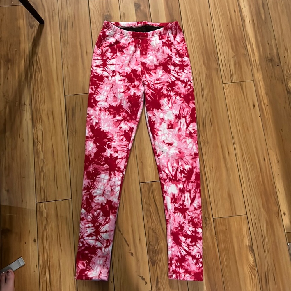 Just Cozy pink fleece lined leggings
